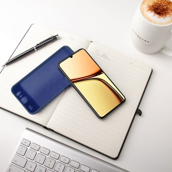 Skyddsskal för Realme C61 / C63 Stötabsorberande i LIQUID BLUE Blå