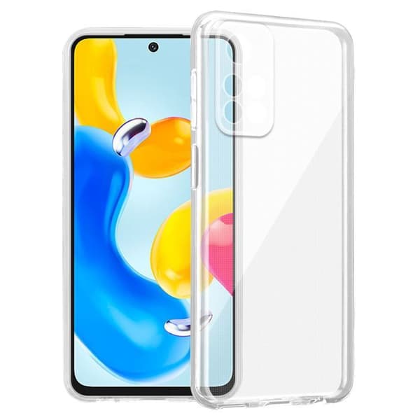 Transparent stötsäker silikonfodral för Redmi Note 11s 5G Vit