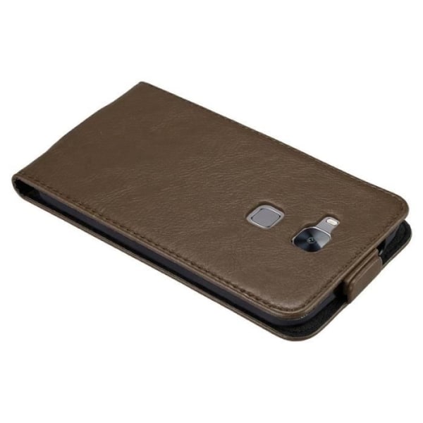 Coque - CADORABO - Huawei G7 PLUS / G8 / GX8 - Syntetiskt läder - Brun - Magnetisk stängning kastanj