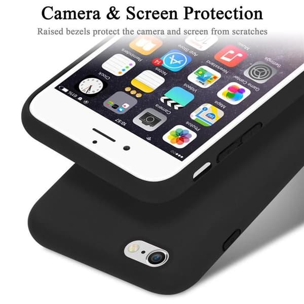 Skal för iPhone 6 PLUS / 6S PLUS Stötabsorberande i LIQUID BLACK Svart