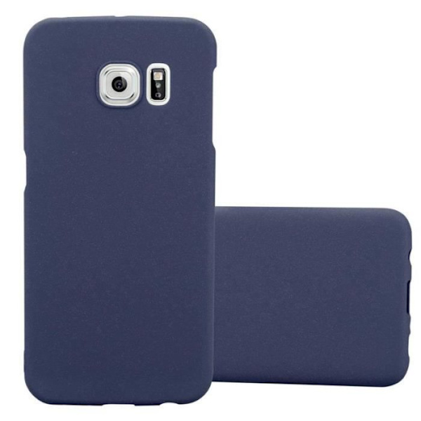 Coque - CADORABO - Samsung Galaxy S6 EDGE - Hårdt Beskyttelse - Mat Design - Blå Farve Blå