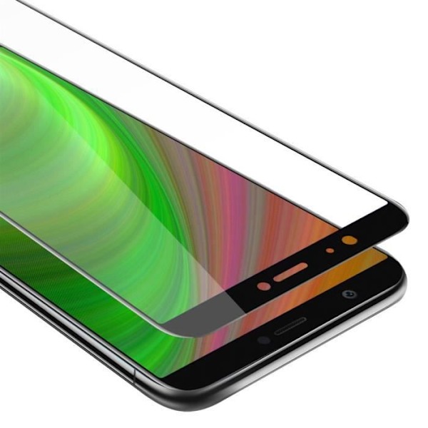 Cadorabo helglas skärmskydd för Huawei P SMART i TRANSPARENT med SVART härdat härdat Transparent