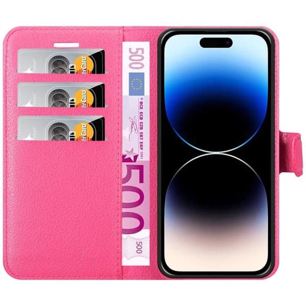 Etui för iPhone 14 PRO i SOCKERROSA Ros