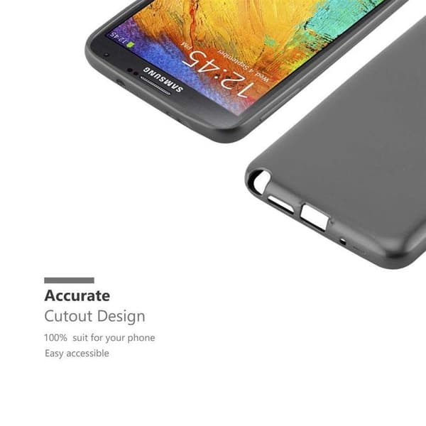 Skyddsfodral för Samsung Galaxy NOTE 3 NEO Skyddsfodral i MATTS GRÅ METALLISK design Grå