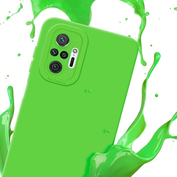 Fodral för Xiaomi RedMi NOTE 10 PRO i FLUID GRÖN Hölje Etui Case Cover i flexibel TPU-silikon Skydd Grön