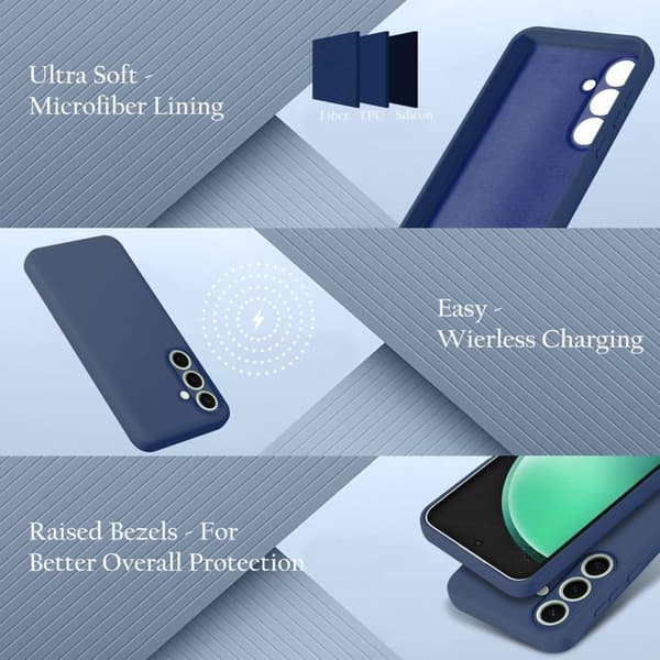 Skyddande stötsäker skal för Samsung Galaxy S24 FE i LIQUID BLUE Blå