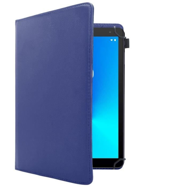 Surfshutz för surfplatta - CADORABO - Alcatel 1T (7 tum) 2021 - Syntetiskt läder - 360° skydd - Inbyggt stativ Mörkblå