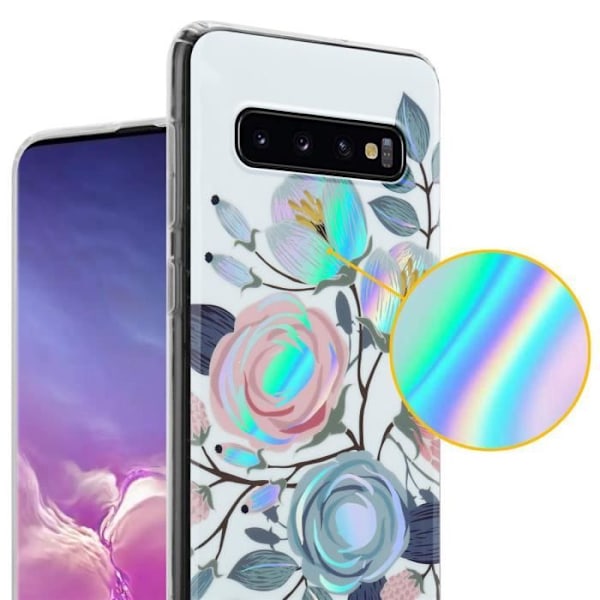 Skyddshölje - CADORABO - Samsung Galaxy S10 4G - Pionblommor - Silikon TPU - Trendig design