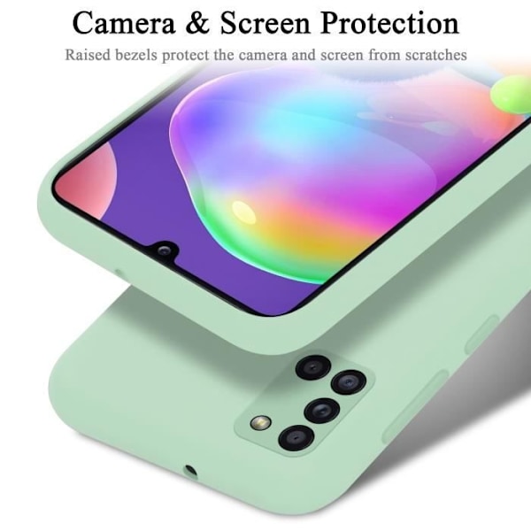 Telefonfodral - CADORABO - Samsung Galaxy A31 - LIQUID LIGHT GREEN - Silikon TPU - Stötskydd VÄTSKA LJUSGRÖN