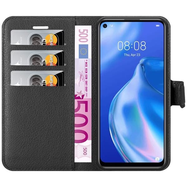 Etui för Huawei P40 LITE 5G / NOVA 7 SE i JET BLACK Svart