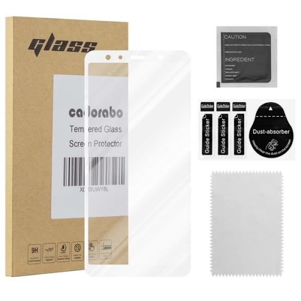 Cadorabo härdat glas för Samsung Galaxy A7 2018 Vit filmskydd Samsung Galaxy A7 2018 Vit