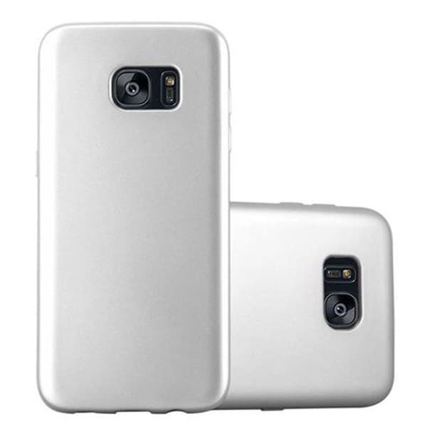 Skyddsfodral för Samsung Galaxy S7 EDGE Skyddsfodral i MATTSILVER Metallic Design Grå