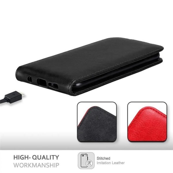 Skyddande fodral - CADORABO - Samsung Galaxy S10 - Syntetiskt läder - Magnetisk stängning - Flip-stil Svart