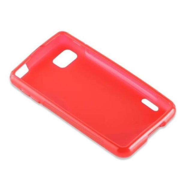Cadorabo fodral till LG OPTIMUS F3 - i rött - Mjukt TPU silikonskyddsfodral med anti-chock