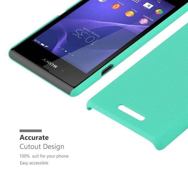Fodral - CADORABO - Sony Xperia E3 - Stötskydd - Frostad Design - Färg Frosty Green Frostig grön