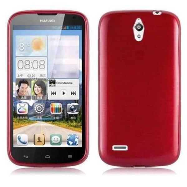 Huawei ASCEND G610 CHERRY RED Fodral Cadorabo DESIGN BORSTAD TPU Silikonskyddsfodral Cover Ultra Slim Bumper