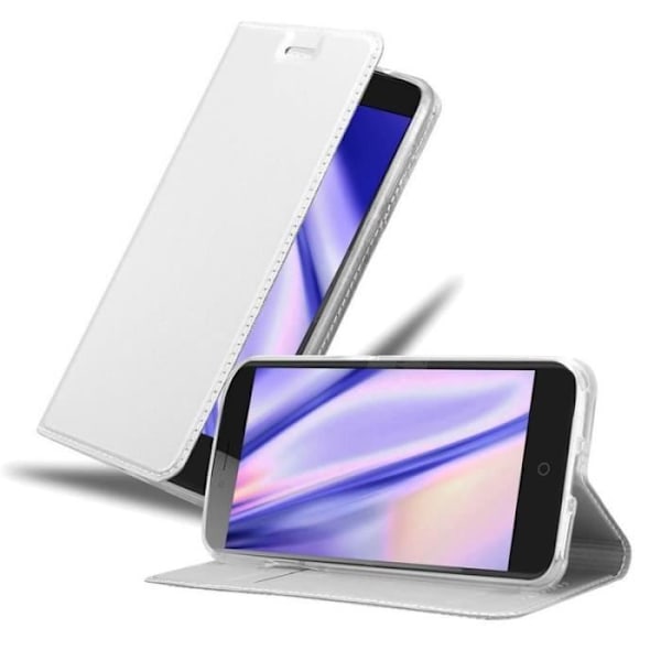 Fodral - CADORABO - ZTE Blade V7 - Grå - Magnetisk stängning - Fodral med kortfack Grå