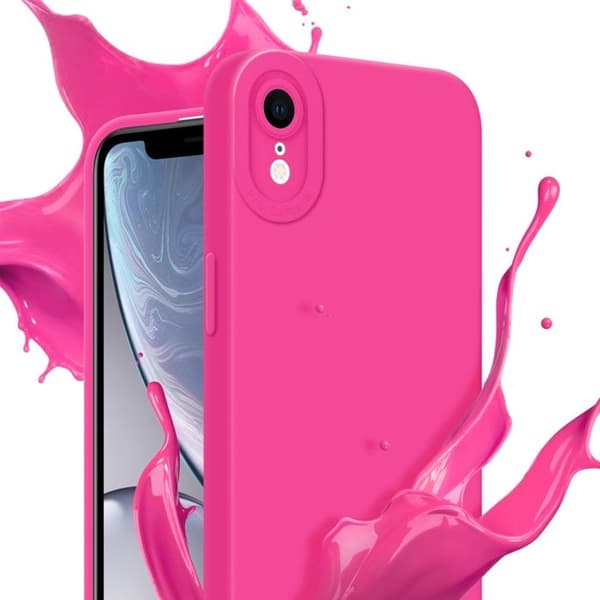 Skyddsfodral för iPhone XR i FLUID HOTPINK Stötskyddande Ros