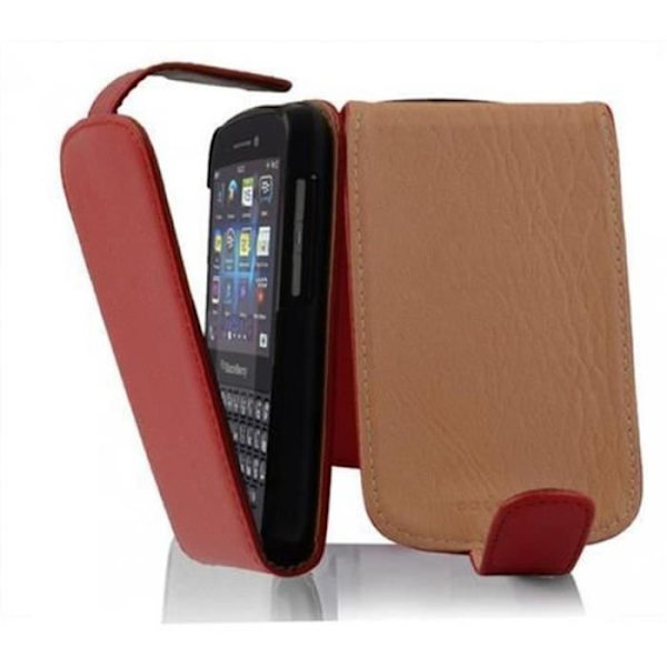 Cadorabo - Fodralfodral för > Blackberry Q10 < i Flip Style – Fodralfodral Bumper Wallet i KÖRSBÄRSRÖTT