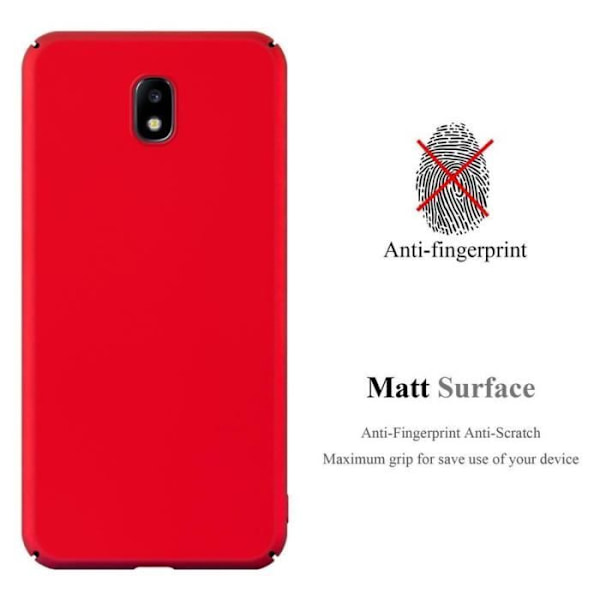 Coque - CADORABO - Samsung Galaxy J5 2017 - Hård Mantel - Matt Metallisk Design - Röd Röd