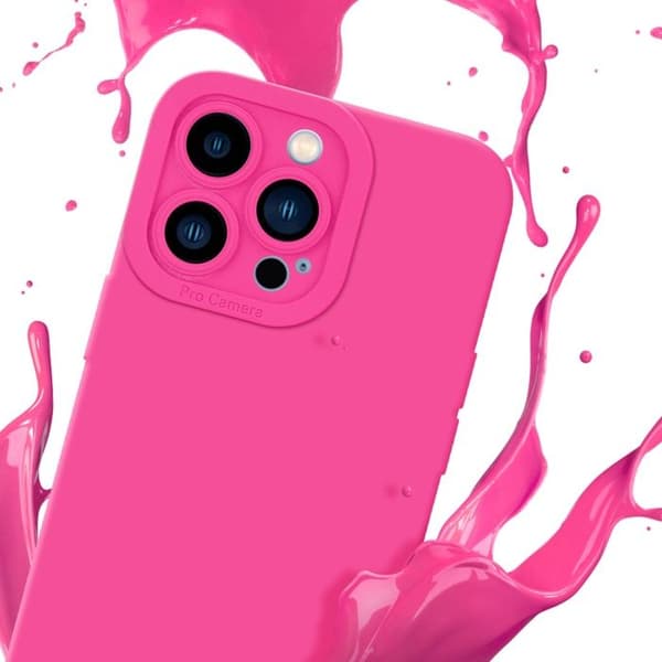 Skyddsfodral för iPhone 12 PRO MAX i FLUID HOTPINK Stötskyddande Ros