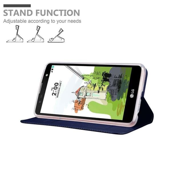 Flip-fodral för LG STYLUS 2 i MÖRKBLAU CLASSY Plånbok Stötsäker Blå