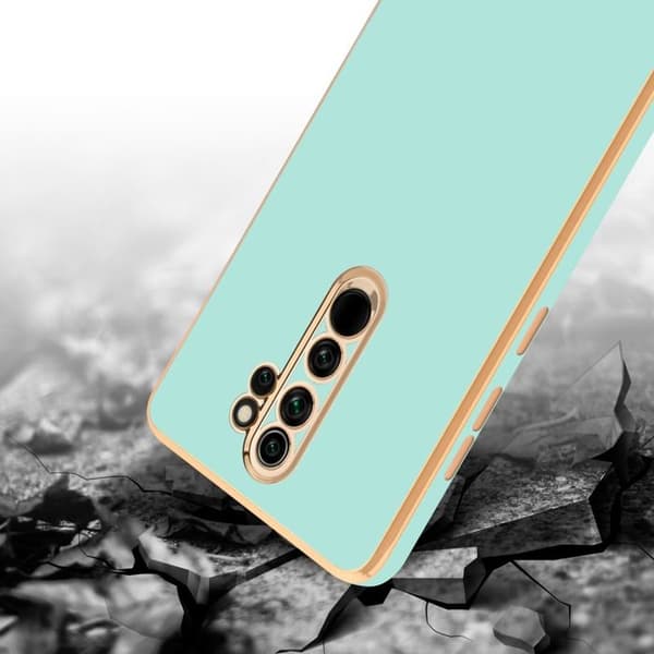 Fodral för Xiaomi RedMi NOTE 8 PRO Glansig Mintgrön - Guld med skydd för kamera Grön