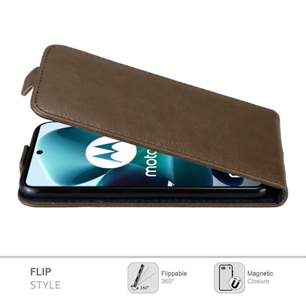Fodral för Motorola MOTO G200 5G Fodral i KAFFEBRUN Fodral Skyddande magnetisk flipplånbok kaffe brunt