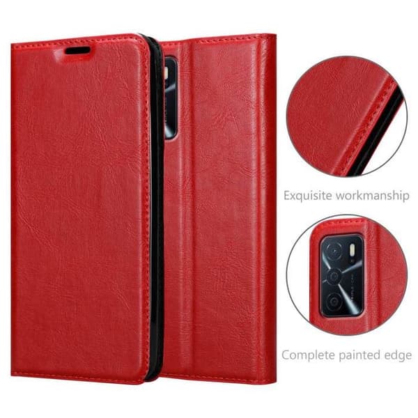Etui för Oppo A16s / A54s Fodral i ÄPPLE RÖD Röd