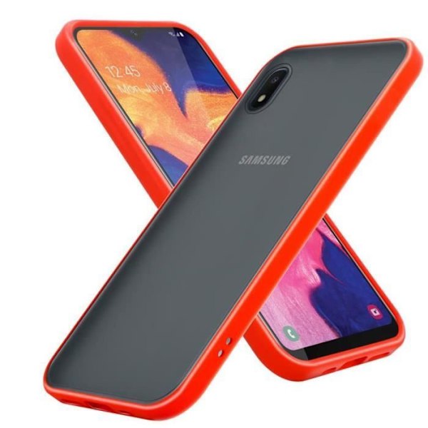 Étui - CADORABO - Samsung Galaxy A10e / A20e - Frostad Röd - Hybrid Skydd - TPU-Silikon Frostad Röd