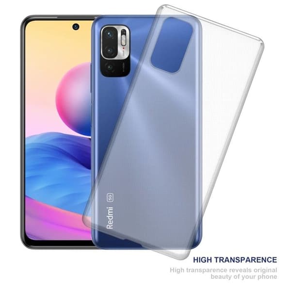 Transparent stötsäker silikonfodral för Xiaomi RedMi NOTE 10 PRO Vit