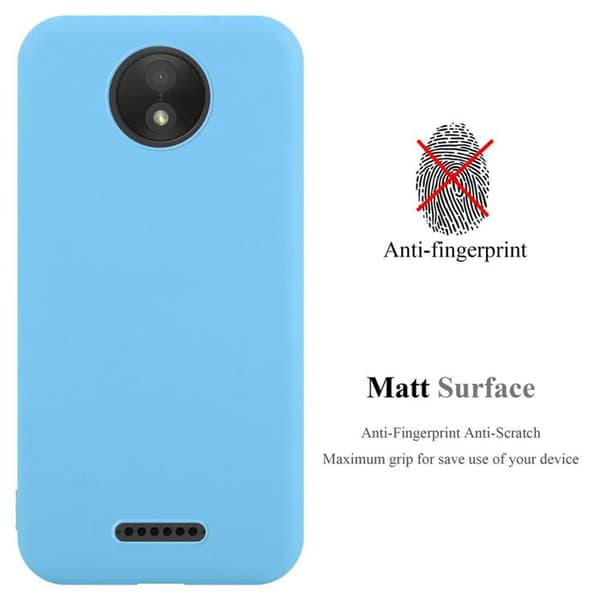 Skal för Motorola MOTO C PLUS CANDY BLÅ Stötsäker Silikon Blå