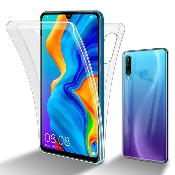 Transparent skydd för Huawei P30 LITE, helskydd Vit