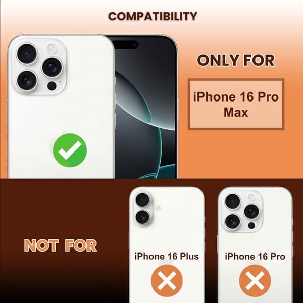 Härdat glas för iPhone 16 PRO MAX Skärmskydd Vit