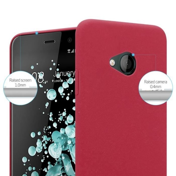 Coque - CADORABO - HTC U Play - Röd - Hårda skydd - Elegant matt design Röd