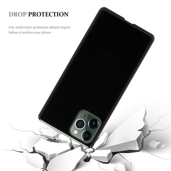 Transparent stötsäker silikonfodral för iPhone 12 / 12 PRO Svart