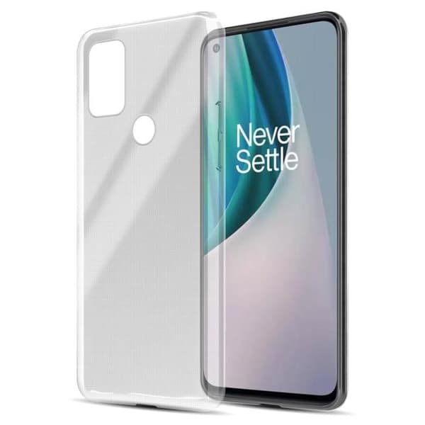 Transparent stötsäker silikonfodral för OnePlus Nord N100 Vit