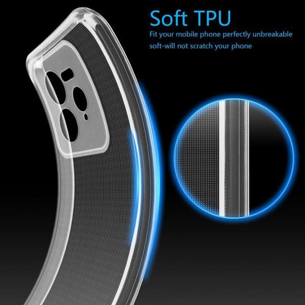 Transparent stöttålig silikonfodral för Realme GT7 Pro Vit