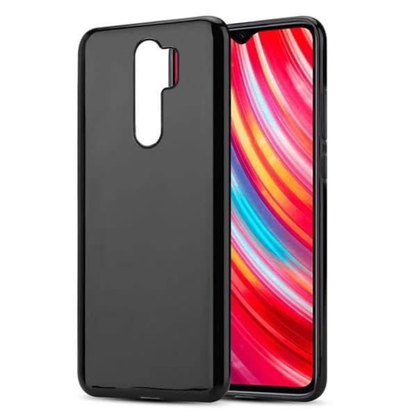 Transparent stötsäker silikonfodral för Xiaomi RedMi NOTE 8 PRO Svart
