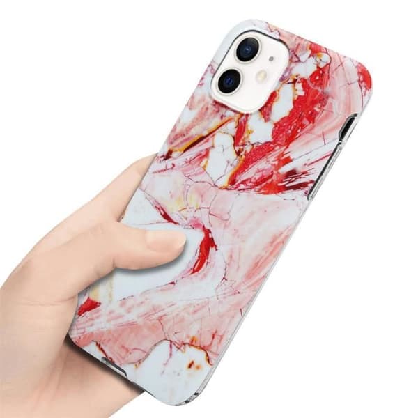 iPhone 12 PRO MAX-fodral i rosa marmor nr 20 skyddsetui Ros