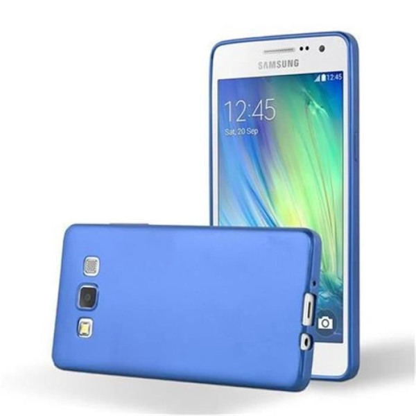 Samsung Galaxy A5 2015 (5) Fodral i METALLIC BLUE från Cadorabo (METALLIC MATTE Design) Ultratunt mjukt silikongel TPU-fodral