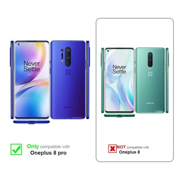 Coque - CADORABO - OnePlus 8 PRO - KUNZIT ROSA - Clear View - Skydd 360 grader Rosa