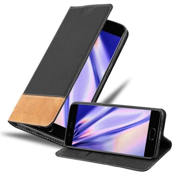 Fodral till Huawei P10 i SVART BRUNT Cadorabo Cover Protection magnetisk stängningsstödfunktion