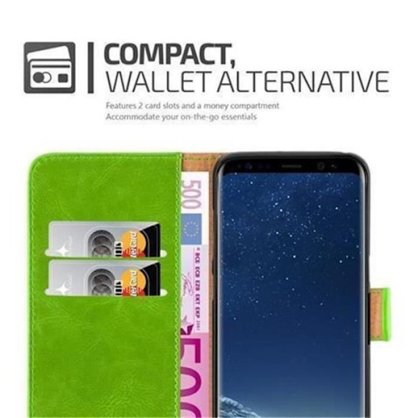 Samsung Galaxy S8 PLUS-fodral i GRÖN NEAR Cadorabo (LYXIG Design) Helt skyddsfodral med flip-flik och stativ