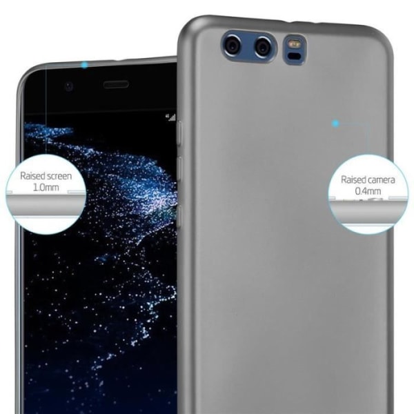 Cadorabo Fodral fungerar med Huawei P10 PLUS i METALLIC GREY - Stötsäker och reptålig TPU silikonhölje - Ultra Slim