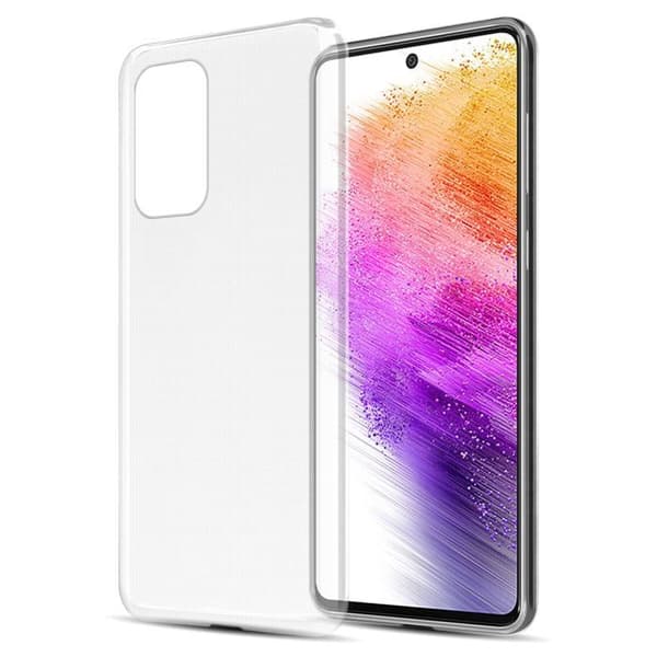 Transparent stötsäker silikonfodral för Samsung Galaxy A73 5G Vit