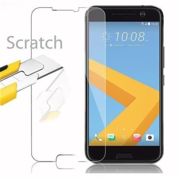 Cadorabo härdat glas HTC 10 skärmskydd härdat skydd för display TRANSPARENT Transparent