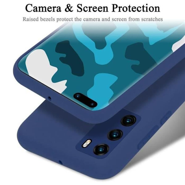Coque - CADORABO - Huawei P40 - Silikon TPU flexibel - 360° skydd - Halkfri Blå