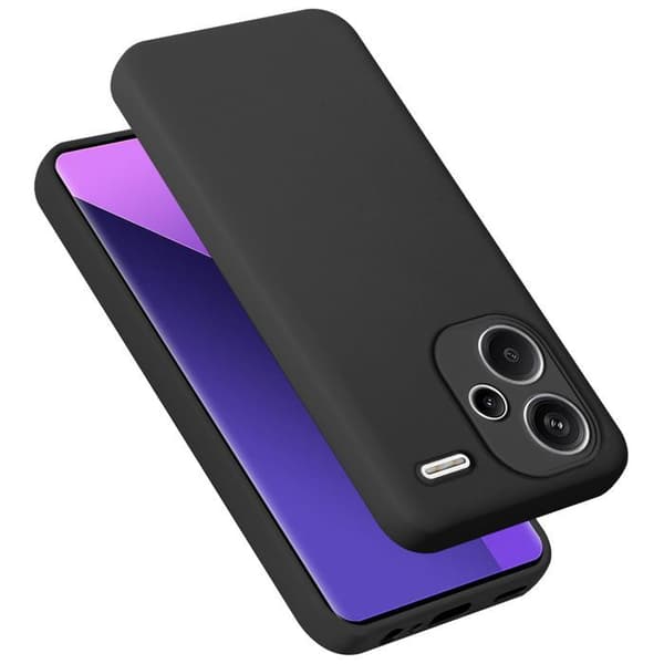 Skyddsskal för Xiaomi Redmi Note 13 Pro Plus Stötabsorberande i LIQUID BLACK Svart