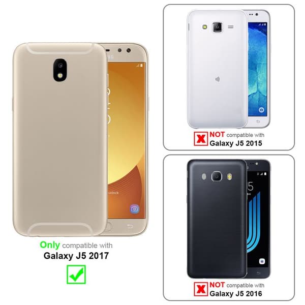 Flipfodral för Samsung Galaxy J5 2017 Fodral i KLASSISK SILVER Plånbok Stötsäker Grå